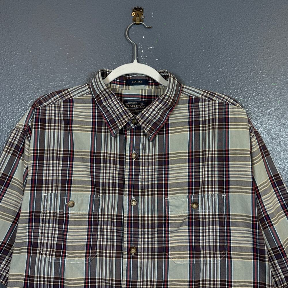 Pendleton XL men’s flannel short sleeve button up shirt outdoor hiking - Picture 2 of 11
